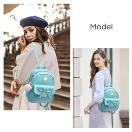 I IHAYNER Girls Bowknot 3-Pieces Fahsion Leather Backpack Backpack Purse for Women Rucksack for Ladies Shoulder Bag Orange