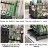AIDERLY 2 Tier Dish Drainer Rack with Drip Tray Cutlery