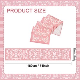 Nihaoya 6 PCS Mexican Table Runner 13x71'' Cielito Lindo Table Runner Party Decoration Mexico Home Decor for Mexican Wedding Birthday Party Supplies(Pink)