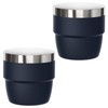Cafezi 4 oz Espresso/Coffee Cup, Ceramic-Lined 18/8 Stainless Steel, Double-Wall