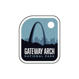 Vagabond Heart Souvenirs Gateway Arch Weatherproof Vinyl Travel Sticker - Gift or Souvenir