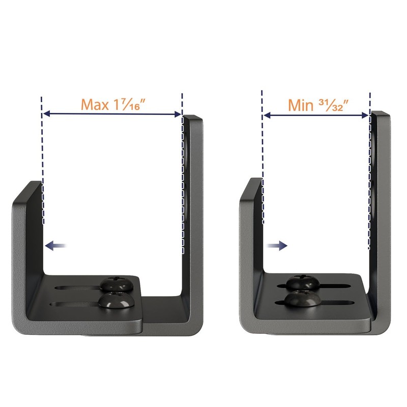 SMARTSTANDARD Adjustable U Shape Barn Door Floor Guide, Wall Mounted