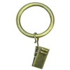 Spring Window Fashions 220-7221-06 Metal Ring and Clip, Antique Brass,