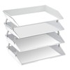 Acrimet Facility 4 Tier Letter Tray Side Load Plastic Desktop