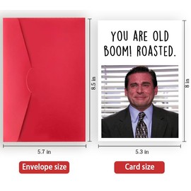 Londue Funny Birthday Card for Her Him, The Office Birthday Card for Men Women, Michael Scott Card, Humor Birthday Gifts Card for TV Show Fans
