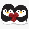 Penguin Love Bumper Sticker Vinyl Decal 5 inches