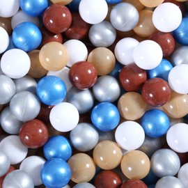 GUESVOT Ball Pit Balls for Kids, Plastic Refill 2.2 Inch Balls, 100 Pack, Bright Colors, Phthalate and BPA Free, Includes a Reusable Storage Bag with Zipper