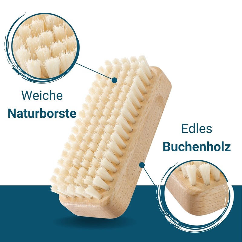 Remos Hand Brush Doctors Brush Soft Natural Bristles Made of