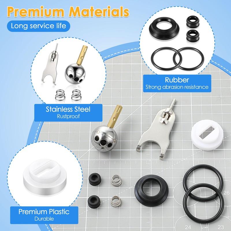 Dreyoo Kitchen Single Handle Faucet Repair Kit with RP212 Stainless