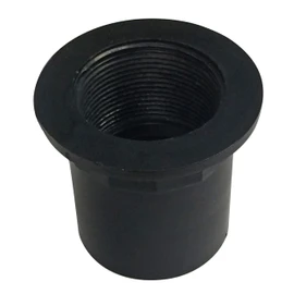 Westbrass 442A-2 1-1/2" NPMS Thread x 2-1/2" Straight Tub Drain Adapter with Slip Inlet, Sch 40 ABS Black (2-Pack)