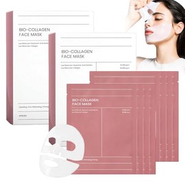 8pcs Bio-Collagen Real Deep Mask，Mascarilla Bio-Colágeno,Mascarilla de Colá Geno-Colageno，Hidrata profundamente, minimiza los poros, reafirma y humect