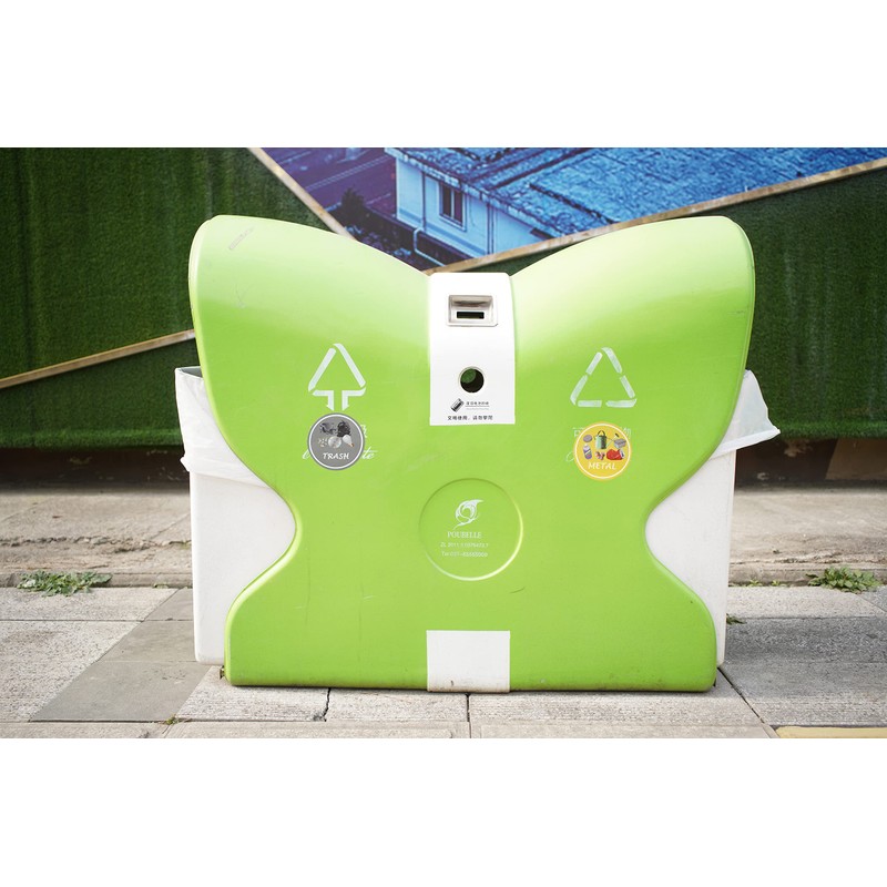Azatemgo Recycle Sticker for Bin 6 Pcs, Waterproof Anti-UV Trash