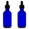 GreenHealth 2oz Cobalt Blue Glass Dropper Bottles – Pack of