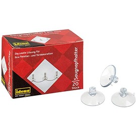 Idena 20 Pieces Suction Cups (3), Plastic, 100% Plastic, Decoration, Suction Cup Set