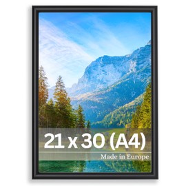 VictoR David Picture Frame Black 21 x 30 cm (A4) - Frame 14 x 17 mm - Photo Frame Vintage A4 - Shabby Chic Decoration - Picture Frame 21 x 30 cm Black