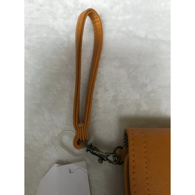 Time & Tru Women's Yellow Isabella Wristlet Smartphone Wallet 7.75"