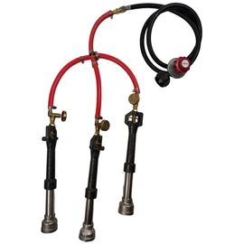 LSMIITTH Tripple Gas Forge Burners with Regulator Propane Forge Burner for Metal Melting Furnace Blacksmith Knife Making