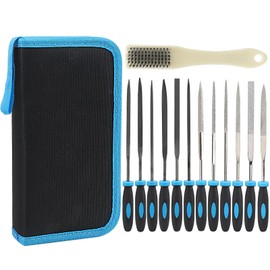 13-Piece File Set - High Quality Mallorca Files for Wood and Metal - Includes Key Files and Diamond Files, Ideal for Workshop and DIY, with Practical Storage Bag