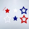 FAZHBARY 2 Pack Felt Patriotic Star Garland Red White Blue