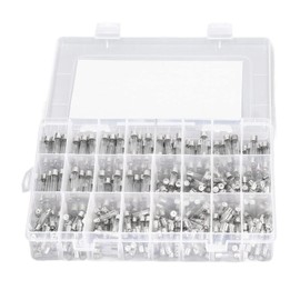 360 Piezas de Tubo de Fusible de Vidrio 24 Tipos de Fusibles de Vidrio de Soplado Rpido 6x30mm 5x20mm Kit Surtido de Fusibles para Proteccin de...    