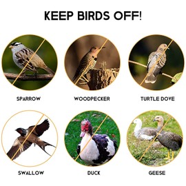 90M Bird Deterrent Tape, Holographic Ribbon, Reflective Tapes, Bird Scare Tape Garden Ribbon, Ideal for Gardens, Orchards, Lawns, Ponds