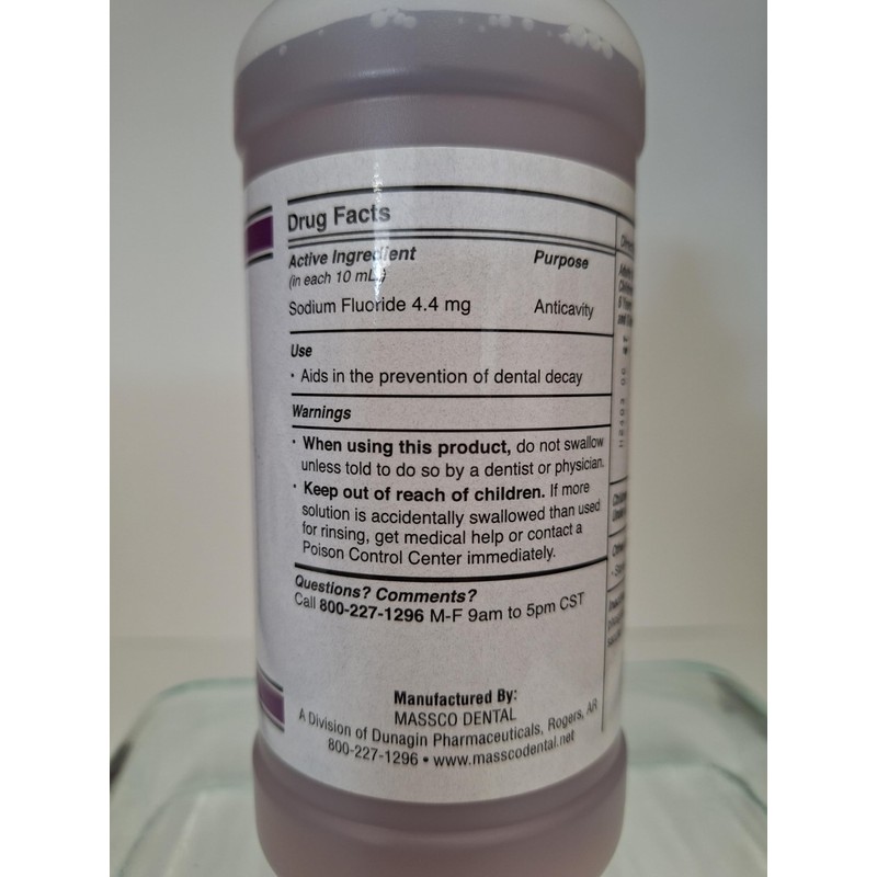 Ortho Guard Grape Flavored .044% Fluoride Rinse A Rinse indicated