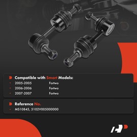 A-Premium 2 x Front Sway Bar Links Stabilizer Bar Links, Compatible with Smart Fortwo 2005 2006 2007