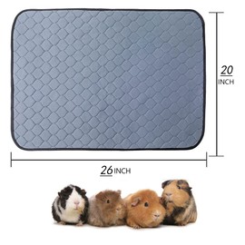 2 Pack Guinea Pig Fleece Cage Liners - Washable Guinea Pig Pee Pads, Waterproof Reusable & Anti Slip Guinea Pig Bedding Fast and Super Absorbent Pee Pad for Small Animals Rabbit Hamster Rat (Medium)