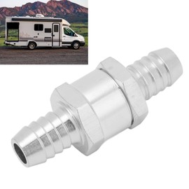 Fuel Hose Check Valve,Non Return One Way Check Valve Aluminum Alloy Universal for Fuel Gasoline Oil Petrol Diesel Water(12mm)