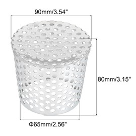 uxcell Gutter Guard Filter, 3.5 Inch Wide 304 Stainless Steel Downspout Guard Filter Strainer for Stops Leaves Blockage