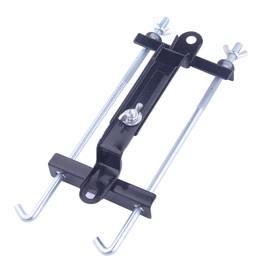 Adjustable Battery Hold Down Bracket Kit, Universal Battery Adjustable Crossbar with L Bolt, Shockproof Tie Down Holder for Car SUV Truck Power Supply (23cm/9.05in, Black)