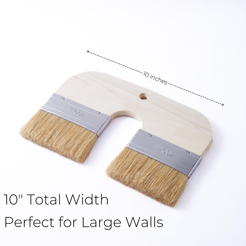 Limewash Paint Brush Natural Bristle – 4 Inch Wide U-Shaped
