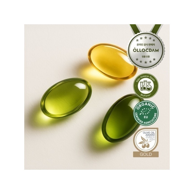Olokdam Olive 3 EVOO Mediterranean Olive Oil Capsules 24 Capsules