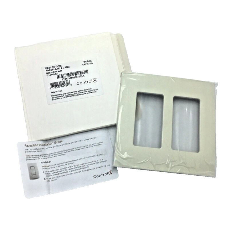 Control4 Gen3 C4-FP2-LA Faceplate, Two-gang (Light Almond)