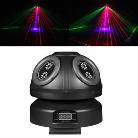 Stage Lights Magic Ball, RGB Beam Effect Moving Head Lights with Infinite Rotation, DMX Control and Sound Activated for Wedding DJ Party Live House