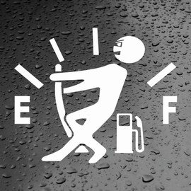 Empty Fuel Gauge Sticker Funny Car JDM 4x4 Window Bumper Novelty Vinyl Decal
