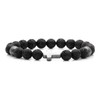 Balaijor Fashion Sideway Cross Bead Bracelet Tiger Eye Lava Rock