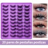 20 Pares De Pestañas Postizas 3d Mixtas Visón Hecho Mano