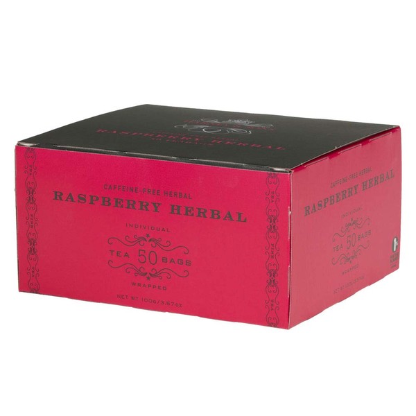 Harney & Sons Raspberry Tea Bags, Herbal, 50 Count, Red
