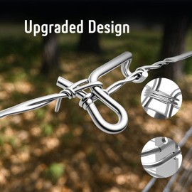 Fence Stretcher Tool Kit - 30-Pack 1/4" Wire Tightener Clips + Heavy-Duty Handle for Barbed Wire, Chain Link & Farm Fencing - Rust-Resistant Tensioner for Ranch, Garden, Pasture