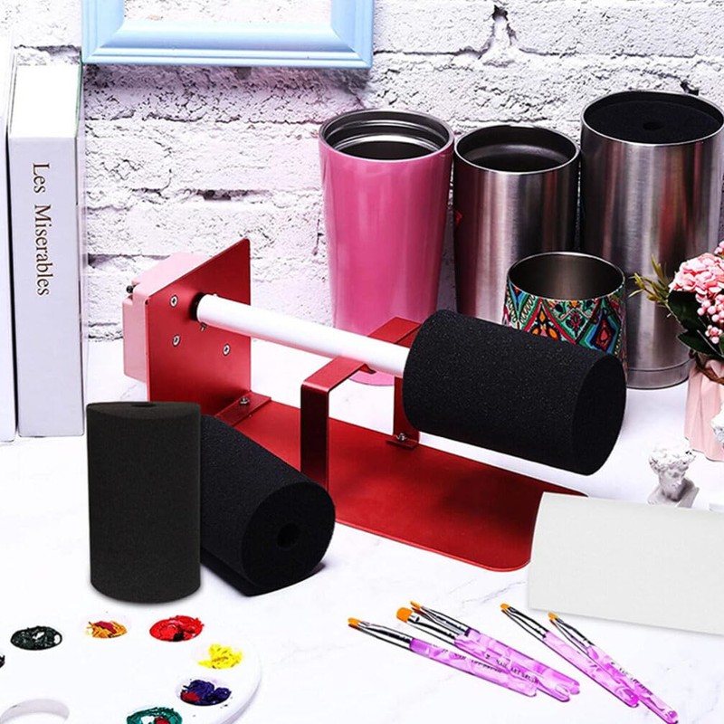 TEHAUX Rotary Tumbler Inserts Cup Turner Foam Sponges Black Sponge