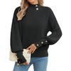 Libsorge Womens Oversized Loose Turtleneck Button Sweater Fall Winter 2024
