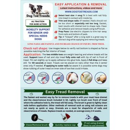 Dr. McHenry's Dog Toe Treads, Set of 24, Adhesive, Cleaning Brush, Increased Traction, Mobility Support, Large Kit- Weight: 40-60 lbs. Net Weight 1.6 oz.