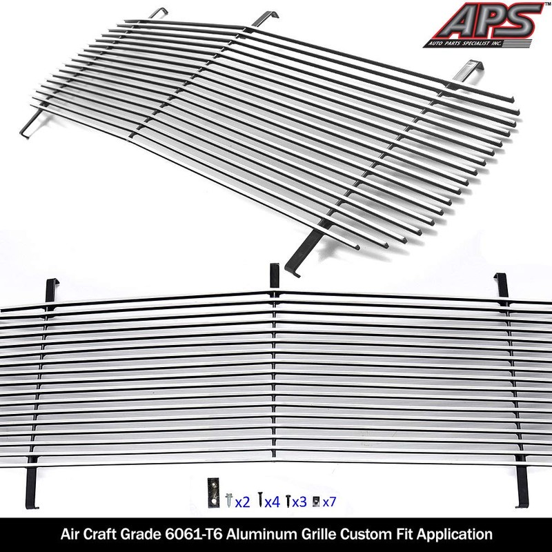 APS G85012A Polished Aluminum Billet Grille Replacement for select GMC