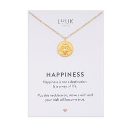 LUUK LIFESTYLE stainless steel necklace with dog-paw pendant, 50cm adjustable chain length, simple design, gift idea for women, gold