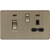 Knightsbridge 45A DP switch and 13A switched socket with neons