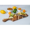 Lipper International Acacia and Rubberwood Herringbone Charcuterie Paddleboard for Hors