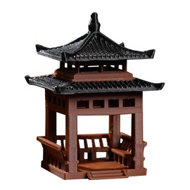 SUPVOX Mini Pagoda Statue Miniature Pagoda Bonsai Decor Micro Landscape Four Corner Pavilion Figurine Tiny Pavilion Ornament for Terrarium Decoration