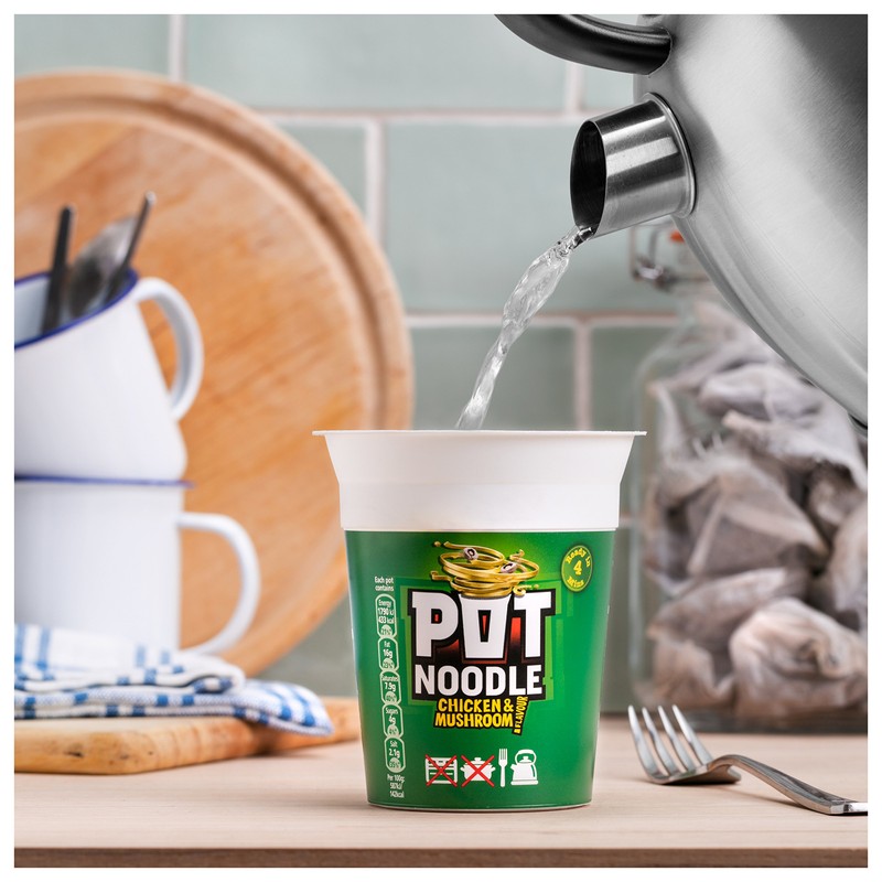 Pot Noodle Chicken and Mushroom 90 g (Pack of 12)