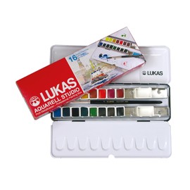 Lukas AQUARELL STUDIO 67420000 Artist Watercolour Case 16 Colours